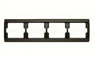 Рамка четверная для горизонтального монтажа Berker Arsys, коричневый глянцевый 13830001 13830001