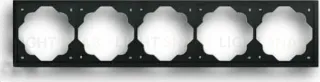 Рамка пятерная ABB Impuls черный бархат 2CKA001754A4428 2CKA001754A4428