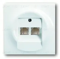 Розетка компьютерная двойная ABB Impuls RJ45 5-й кат. 2CKA000230A0412+2CKA001753A9004 2CKA000230A0412 + 2CKA001753A9004