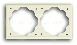 Рамка двойная ABB Impuls кремовый глянцевый 2CKA001754A4313 2CKA001754A4313