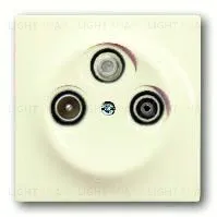 Розетка телевизионная оконечная ABB Impuls TV-SAT-FM, кремовый глянцевый 2CKA000230A0463+2CKA001753A0036 2CKA000230A0463 + 2CKA001753A0036