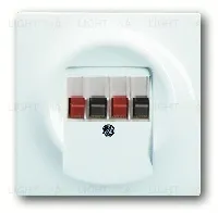 Акустическая розетка двойная ABB Impuls, белый глянцевый 2CKA000230A0464+2CKA001753A4989 2CKA000230A0464 + 2CKA001753A4989