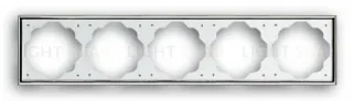 Рамка пятерная ABB Impuls хром 2CKA001754A4137 2CKA001754A4137