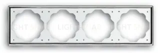 Рамка четверная ABB Impuls хром 2CKA001754A4136 2CKA001754A4136