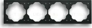 Рамка четверная ABB Impuls черный бархат 2CKA001754A4427 2CKA001754A4427