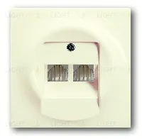 Розетка компьютерная двойная ABB Impuls RJ45 5-й кат. 2CKA000230A0412+2CKA001753A0083 2CKA000230A0412 + 2CKA001753A0083