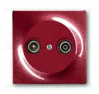 Розетка телевизионная проходная ABB Impuls TV-FM, ежевика 2CKA000230A0268+2CKA001753A0109 2CKA000230A0268 + 2CKA001753A0109