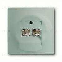 Розетка телефонная двойная ABB Impuls RJ11 2CKA000230A0243+2CKA001753A9038 2CKA000230A0243 + 2CKA001753A9038