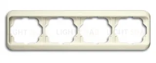 Рамка четверная для горизонтального монтажа ABB Alpha Nea кремовый глянцевый 1754-0-3815 1754-0-3815