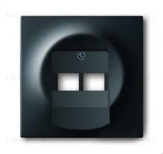 Розетка телефонная двойная ABB Impuls RJ11, черный бархат 2CKA000230A0243+2CKA001753A0161 2CKA000230A0243 + 2CKA001753A0161