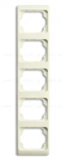 Рамка пятерная для вертикального монтажа ABB Alpha Exclusive кремовый глянцевый 1754-0-4154 1754-0-4154