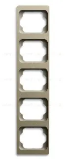 Рамка пятерная для вертикального монтажа ABB Alpha Exclusive палладий 1754-0-4123 1754-0-4123