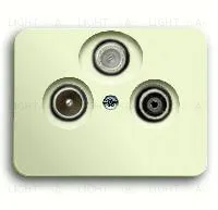 Розетка телевизионная оконечная ABB TV-SAT-FM 2CKA000230A0463+1710-0-2454 2CKA000230A0463 + 1710-0-2454