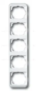 Рамка пятерная для вертикального монтажа ABB Alpha Nea белый глянцевый 1754-0-2833 1754-0-2833