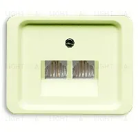 Розетка компьютерная двойная ABB RJ45 5-й кат. 2CKA000230A0412+1710-0-2611 2CKA000230A0412 + 1710-0-2611