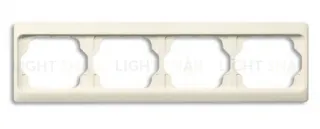 Рамка четверная для горизонтального монтажа ABB Alpha Exclusive кремовый глянцевый 1754-0-4151 1754-0-4151