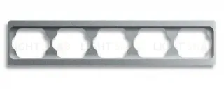 Рамка пятерная для горизонтального монтажа ABB Alpha Exclusive титан 1754-0-4131 1754-0-4131