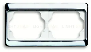 Рамка двойная для горизонтального монтажа ABB Alpha Exclusive хром 1754-0-4160 1754-0-4160