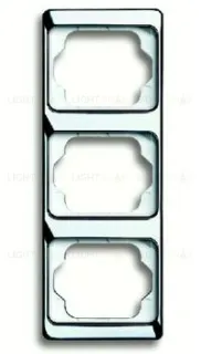 Рамка тройная для вертикального монтажа ABB Alpha Exclusive хром 1754-0-4163 1754-0-4163