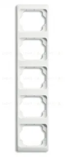 Рамка пятерная для вертикального монтажа ABB Alpha Exclusive белый глянцевый 1754-0-4158 1754-0-4158