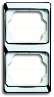 Рамка двойная для вертикального монтажа ABB Alpha Exclusive хром 1754-0-4161 1754-0-4161