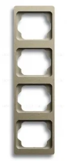 Рамка четверная для вертикального монтажа ABB Alpha Exclusive палладий 1754-0-4121 1754-0-4121