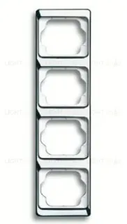 Рамка четверная для вертикального монтажа ABB Alpha Exclusive хром 1754-0-4165 1754-0-4165