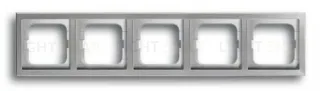 Рамка пятерная ABB Pure нержавеющая сталь 2CKA001754A4321 2CKA001754A4321
