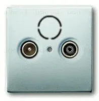 Розетка телевизионная проходная ABB TV-FM 2CKA000230A0268+2CKA001724A4271 2CKA000230A0268 + 2CKA001724A4271