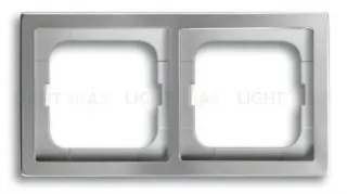 Рамка двойная ABB Pure нержавеющая сталь 2CKA001754A4501 2CKA001754A4501