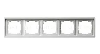 Рамка пятерная Gira F100 белый глянцевый 0215112 0215112