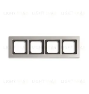 Рамка четверная ABB Axcent, металл, цвет титан 2CKA001754A4701 2CKA001754A4701