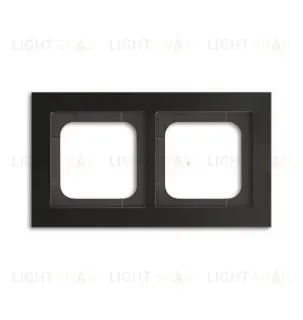 Рамка двойная ABB Axcent, металл, цвет матовый черный 2CKA001754A4709 2CKA001754A4709