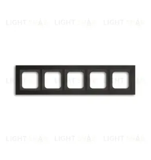 Рамка пятерная ABB Axcent, металл, цвет матовый черный 2CKA001754A4712 2CKA001754A4712