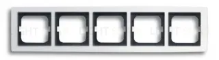 Рамка пятерная ABB Solo белый глянцевый 2CKA001754A4113 2CKA001754A4113
