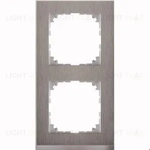 Рамка 2 местная Merten M-Pure Decor нержавеющая сталь (алюминий) MTN4020-3646 MTN4020-3646