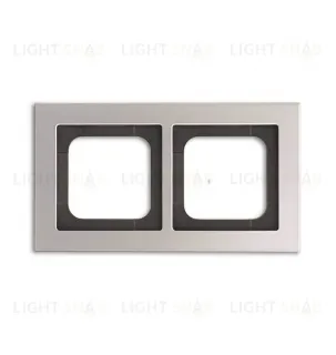 Рамка двойная ABB Axcent, металл, цвет титан 2CKA001754A4699 2CKA001754A4699