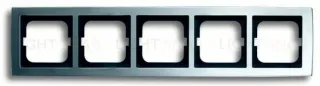 Рамка пятерная ABB Solo матовый хром 1754-0-4108 1754-0-4108