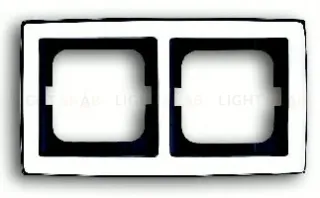 Рамка двойная ABB Solo глянцевый хром 1754-0-4327 1754-0-4327
