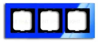 Рамка тройная ABB Busch-axcent синий глянцевый 2CKA001754A4345 2CKA001754A4345