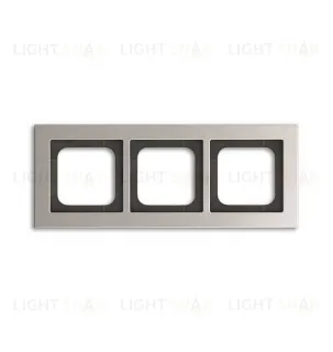 Рамка тройная ABB Axcent, металл, цвет титан 2CKA001754A4700 2CKA001754A4700