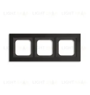 Рамка тройная ABB Axcent, металл, цвет матовый черный 2CKA001754A4710 2CKA001754A4710