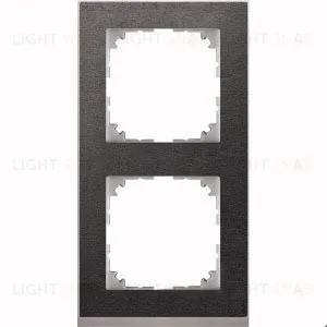 Рамка 2 местная Merten M-Pure Decor сланец (алюминий) MTN4020-3669 MTN4020-3669
