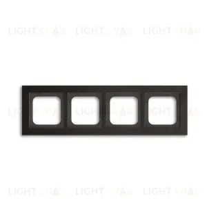 Рамка четверная ABB Axcent, металл, цвет матовый черный 2CKA001754A4711 2CKA001754A4711