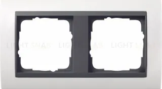 Рамка двойная Gira Event белый глянец/антрацит 0212808 0212808