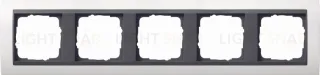Рамка пятерная Gira Event белый матовый/антрацит 021507 021507