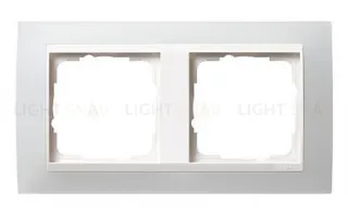 Рамка двойная Gira Event Opaque матово-белый/глянц.белый 0212334 0212334