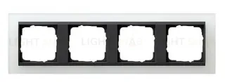 Рамка четверная Gira Event Opaque матово-белый/антрацит 021424 021424