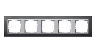 Рамка пятерная Gira Event черный/алюминий 021581 021581