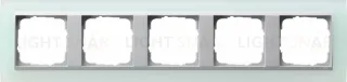 Рамка пятерная Gira Event Opaque салатовый/алюминий 021551 021551